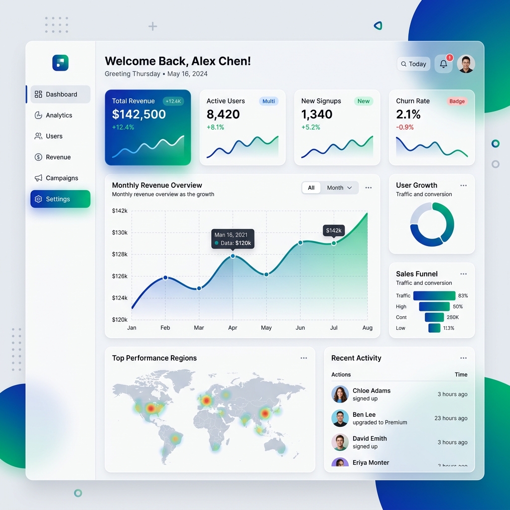 Software Dashboard Mockup